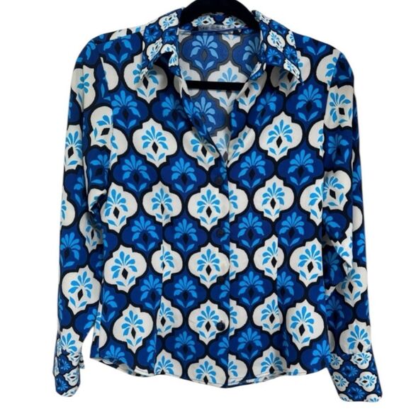 Zara Printed Button Down Top - Picture 4 of 8